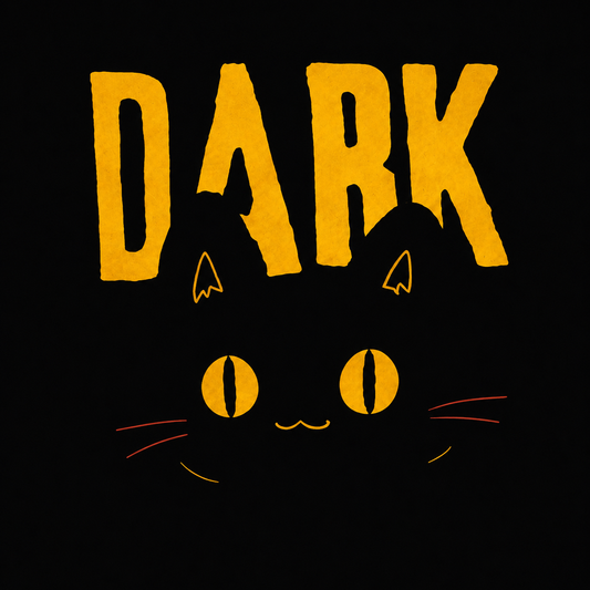 Dovik Dark Cat Graphic T-Shirt
